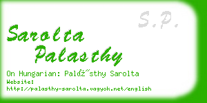 sarolta palasthy business card